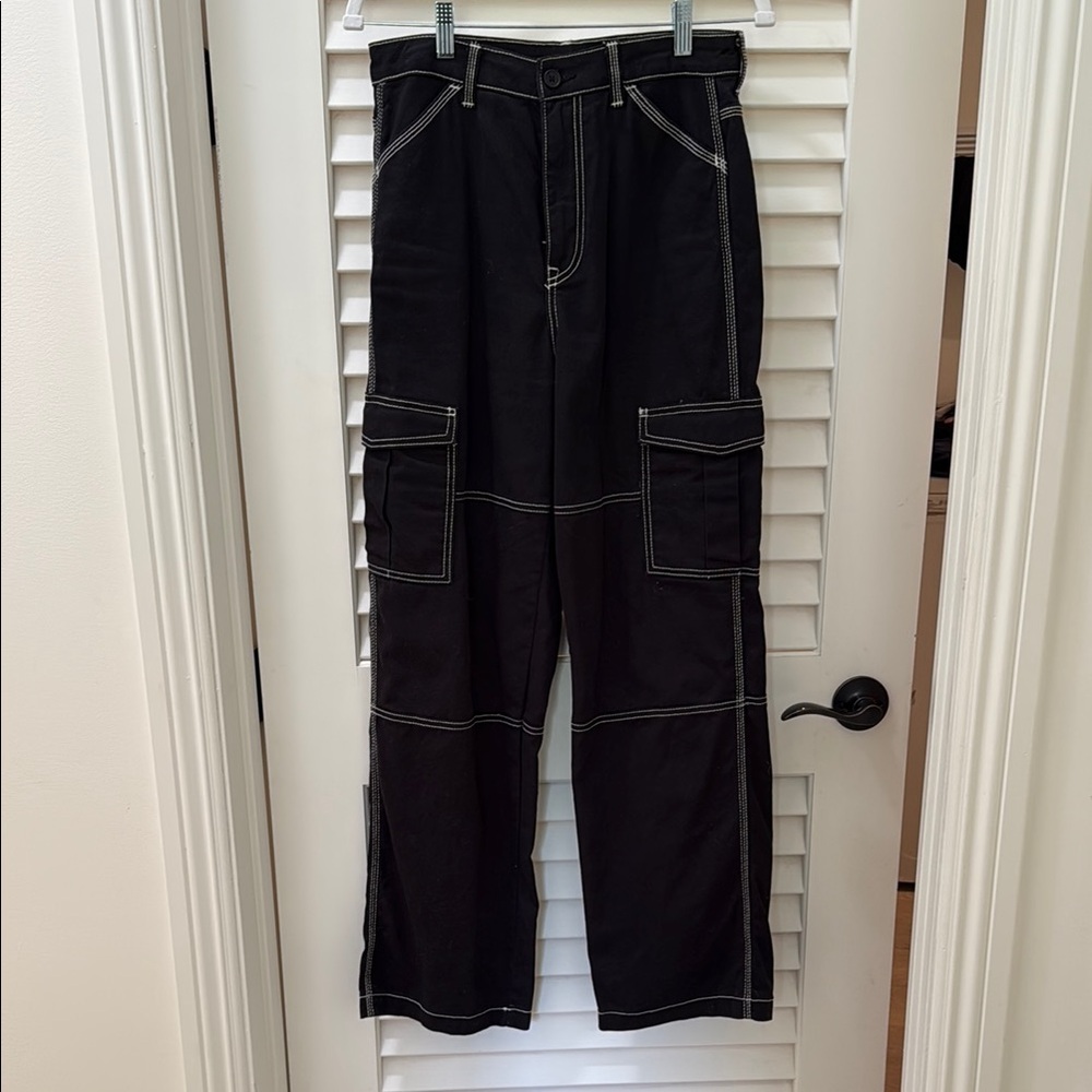 H&M Dark Pants with White Stitching
